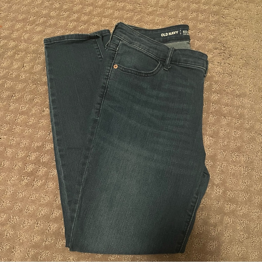 Old Navy Super Skinny Midrise Jeans, size 10.